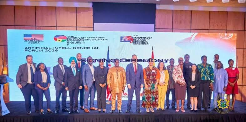 AI Forum 2026 signing ceremony in Accra